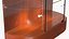 Curved Wall Display Case Brown