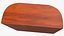 Curved Wall Display Case Brown