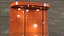 Curved Wall Display Case Brown