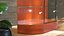 Curved Wall Display Case Brown