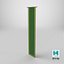 Wall Banner Rectangle Green(1) 3D