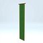Wall Banner Rectangle Green(1) 3D