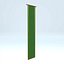 Wall Banner Rectangle Green(1) 3D