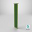 Wall Banner Rectangle Green(1) 3D