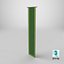 Wall Banner Rectangle Green(1) 3D