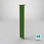 Wall Banner Rectangle Green(1) 3D