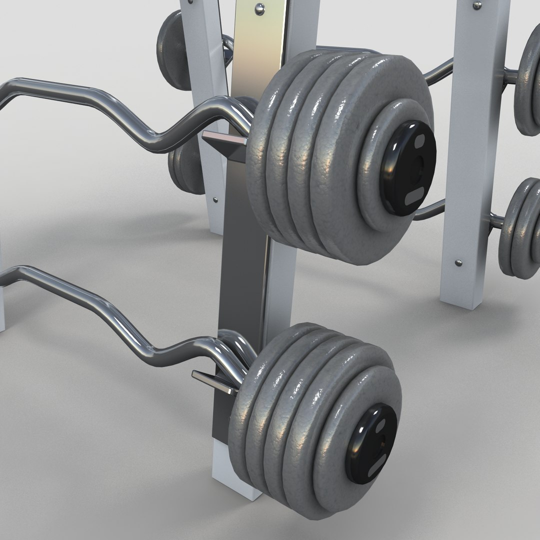 Barbells Rack 3d Max