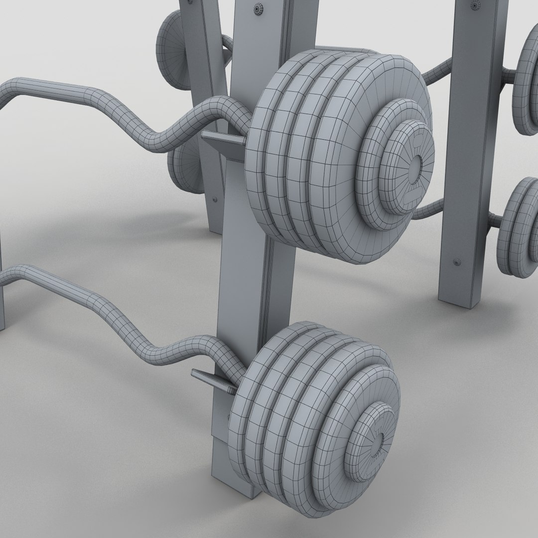 Barbells Rack 3d Max