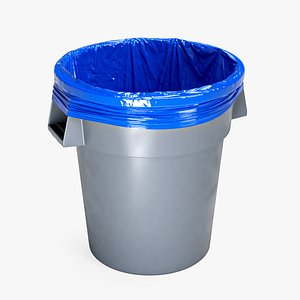Trash Bin with a Bag 3D
