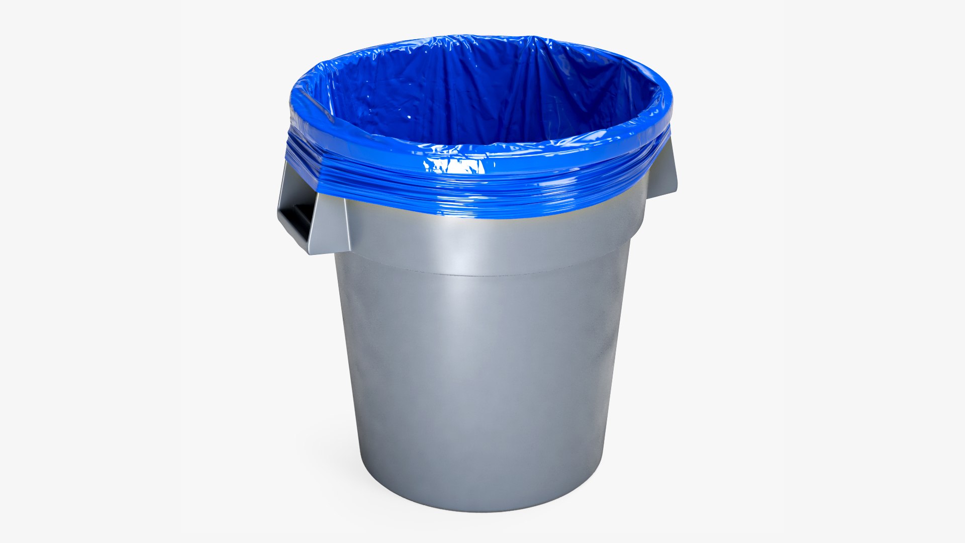 Trash Bin with a Bag 3D model preview