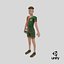 Gracz piłki nożnej Low Poly