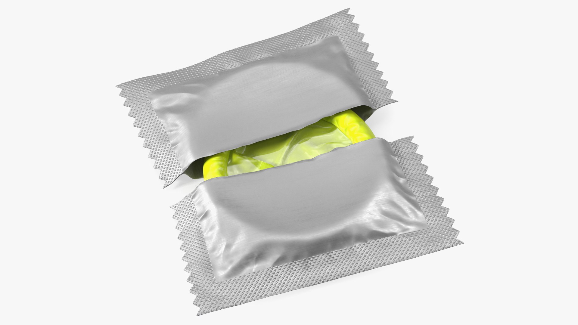Condom Open Package 3D model preview