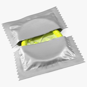 Condom Open Package model