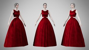 3D Dress 32 Crimson Velvet