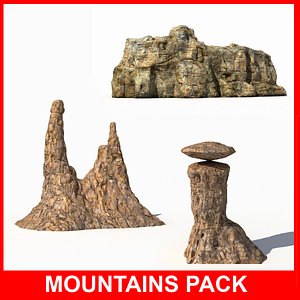 3d mountains model