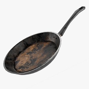 Dirty frying pan - gameready