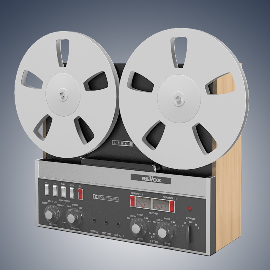 3d Famous Revox A77 Tape Recorder