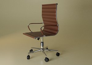 Office Chair in Leather and Metal