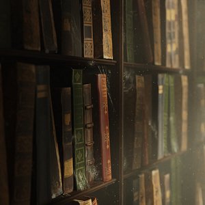 library bookshelf books model