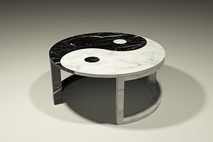 yin & yang marble coffee table