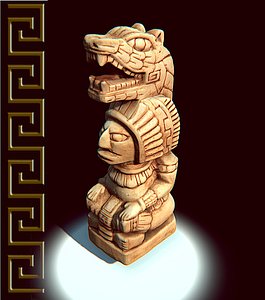 mayan figure replica 3d model