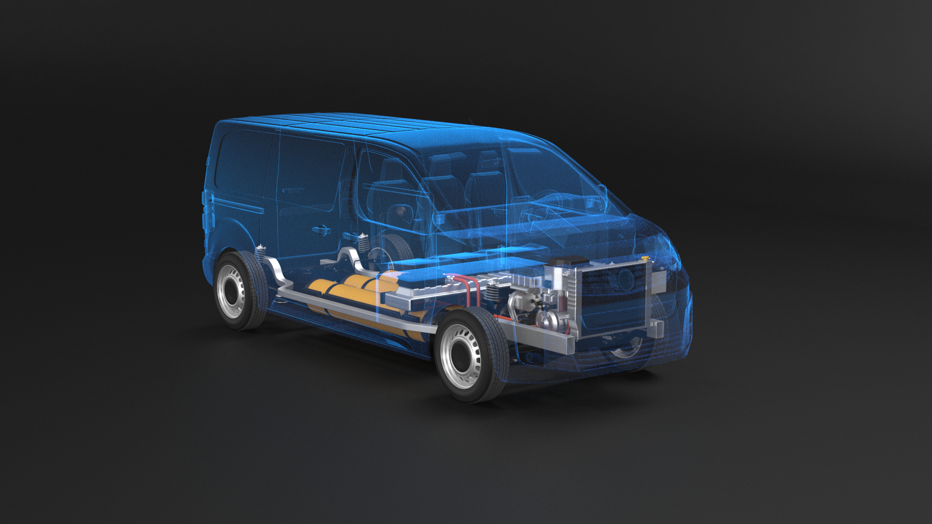 Hydrogen Fuel Cell Van Chassis X-Ray Model - TurboSquid 1787992