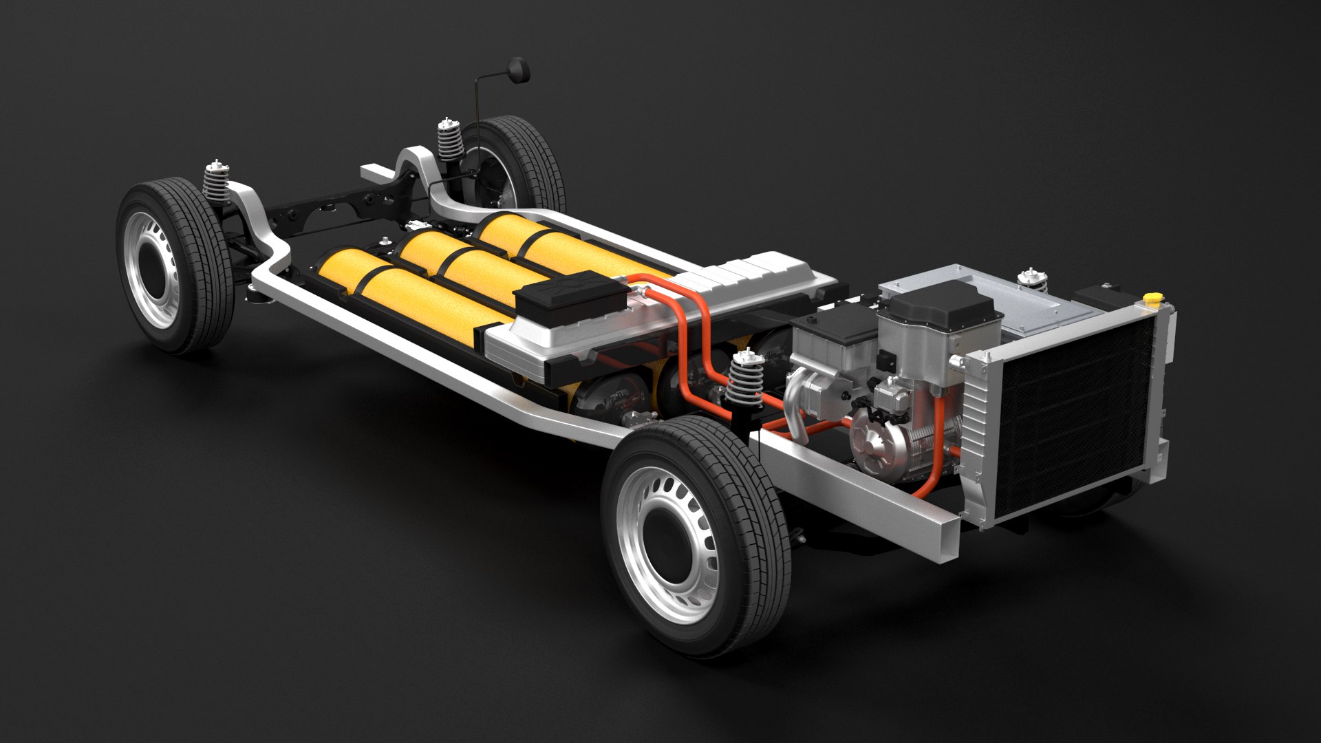 Hydrogen Fuel Cell Van Chassis X-Ray Model - TurboSquid 1787992
