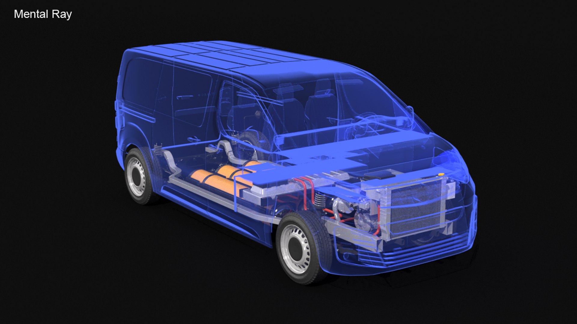 Hydrogen Fuel Cell Van Chassis X-Ray Model - TurboSquid 1787992