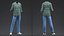 Elderly Man Homewear Rigged for Cinema 4D