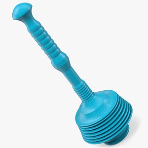 Accordion Toilet Plunger Folded 3D model