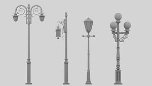 3D model street light