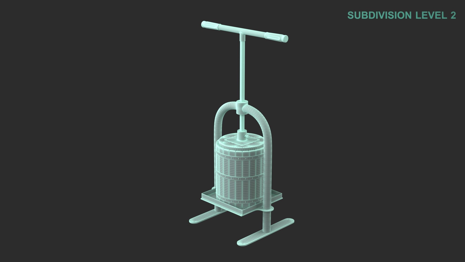 Vine Press 3D model https://p.turbosquid.com/ts-thumb/Ui/VKTFas/IU/wireframe0003/jpg/1661151403/1920x1080/fit_q87/e87cec148e7725027513b9a9efc9edcf05c52d5b/wireframe0003.jpg