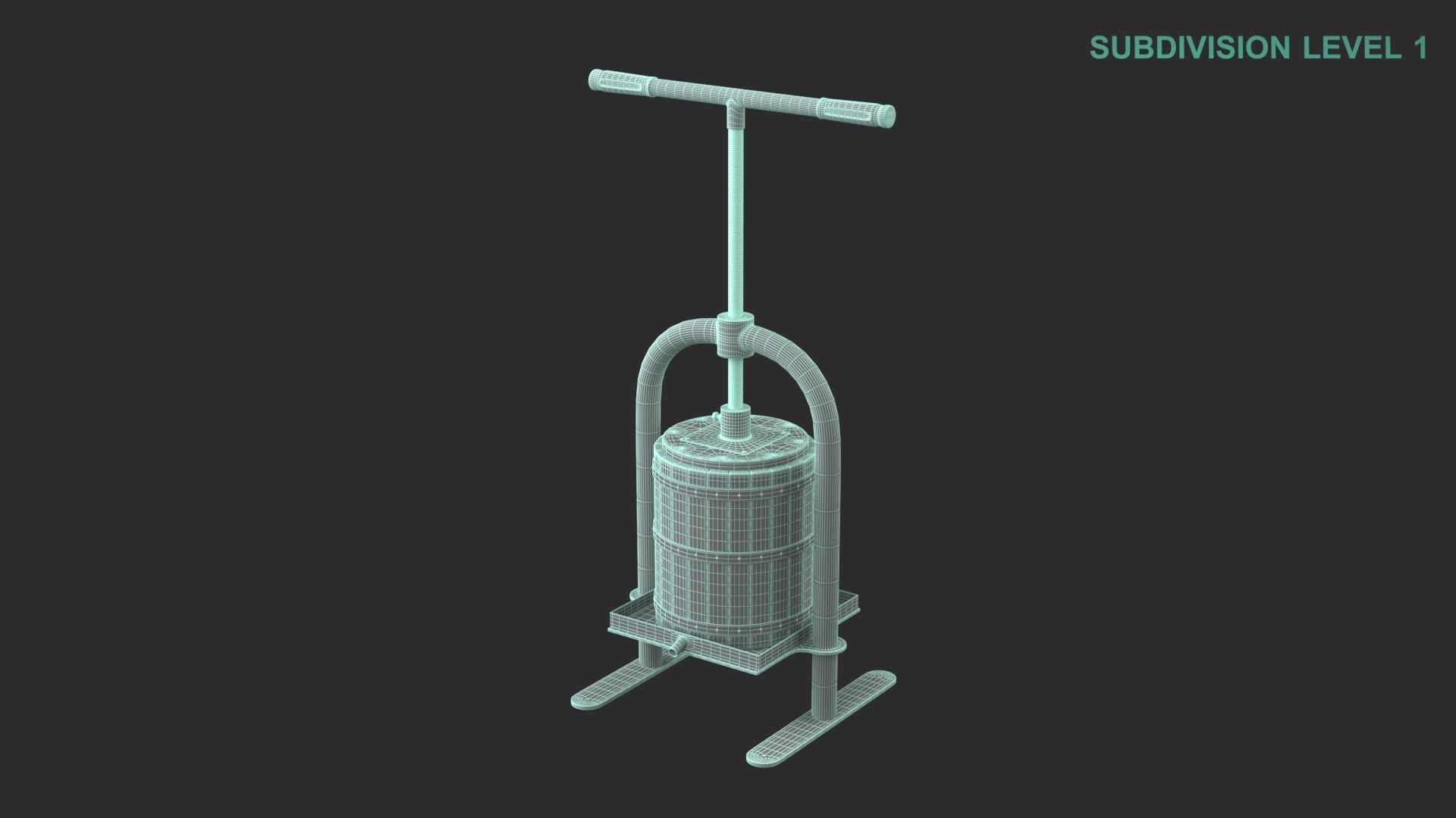 Vine Press 3D model https://p.turbosquid.com/ts-thumb/Ui/VKTFas/ku/wireframe0004/jpg/1661151403/1920x1080/fit_q87/3f7218695a76cc60bf2e5bf13b4f29ccf1df9b9f/wireframe0004.jpg