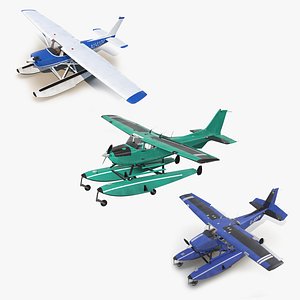 3D Rigged Seaplanes Collection 3 model