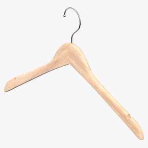 3D Prop Wooden Clothes Hanger Color Variations