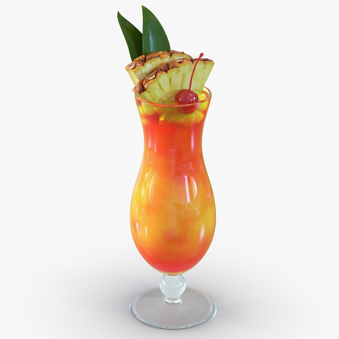 Mai Tai Cocktail 3D model preview