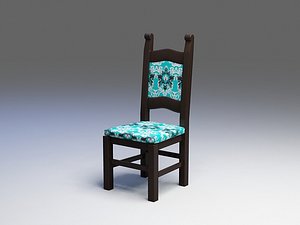 3d model turquoise chair design