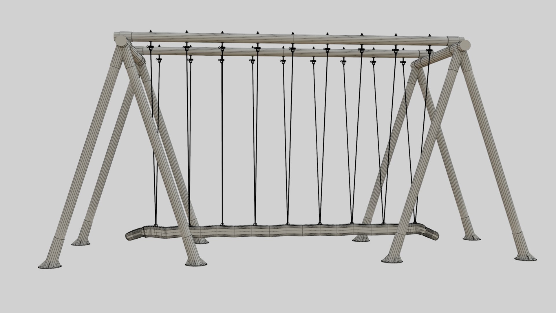3D model Playground Goliath Rope Wood Swing - 01 - TurboSquid 2017190