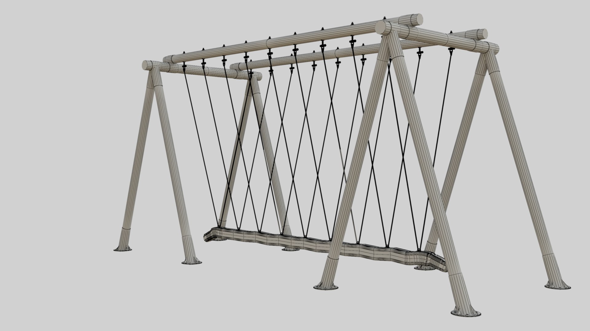 3D model Playground Goliath Rope Wood Swing - 01 - TurboSquid 2017190