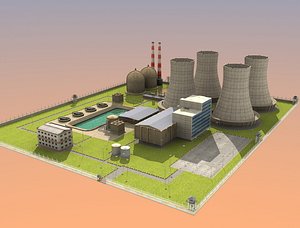 nuclear powerplant buildings 3d 3ds