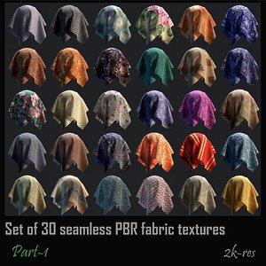 Pack of 30 Seamless fabric PBR Texture