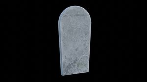 Low Poly Tombstone Pack 8K and 4K Textures Included 3D model