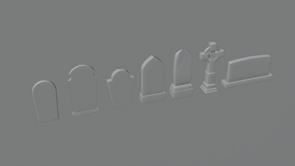 Low Poly Tombstone Pack 8K and 4K Textures Included 3D model ...