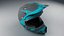 3D moto helmet blue