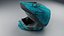 3D moto helmet blue