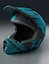 3D moto helmet blue