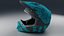 3D moto helmet blue