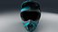 3D moto helmet blue