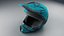 3D moto helmet blue