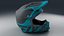 3D moto helmet blue